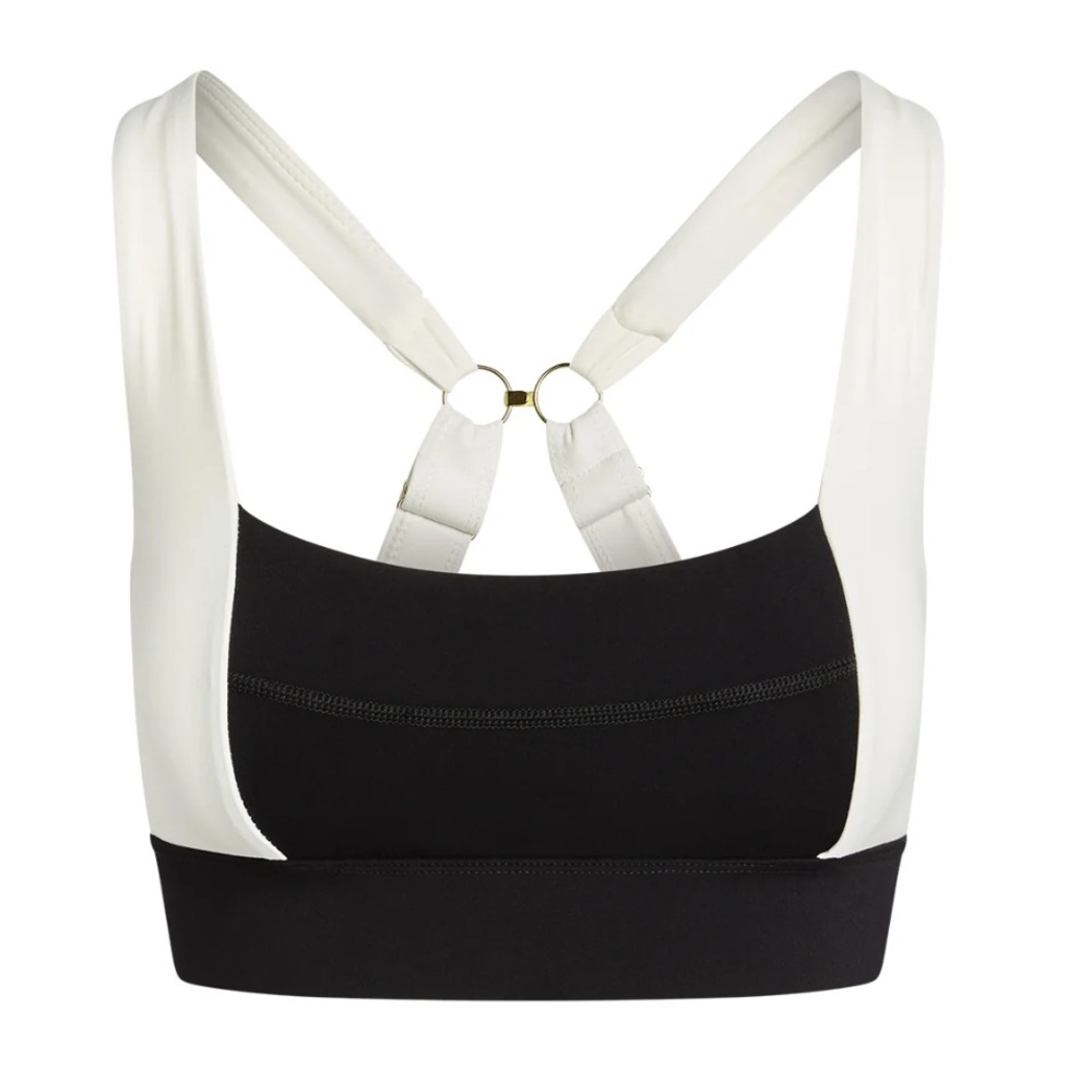 Monday Swimwear Black and White Sports Bra